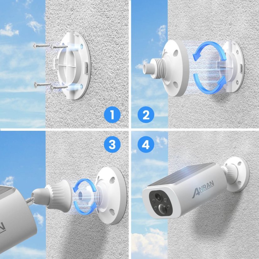 C3 Full HD WiFi Bezdrátová Kamera s Baterií a Solárním Panelem