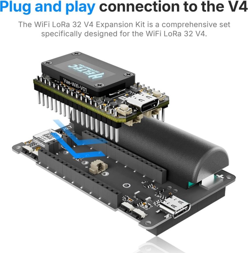 LoRa32-Heltec V4 SX1262 ESP32 Meshtastic Node Kryt