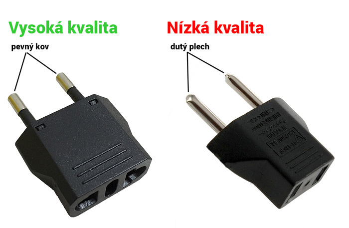 Redukce 110V - 220V 6A 4.0mm - Vysoce kvalitní adaptér