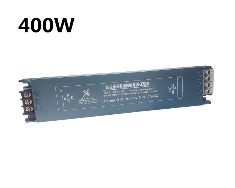 Narrow LED Power Supply 12/24V, 100-600W