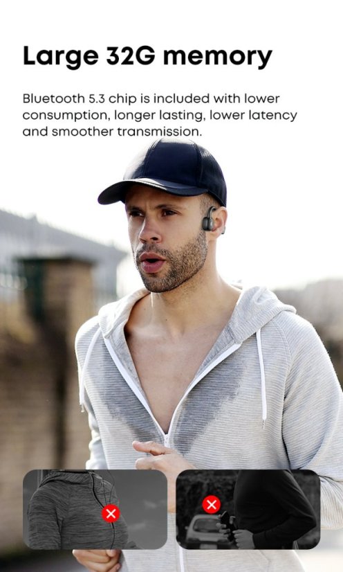 OPENTEC Swim 1: Wireless Open-ear Headphones for Swimming and Sports