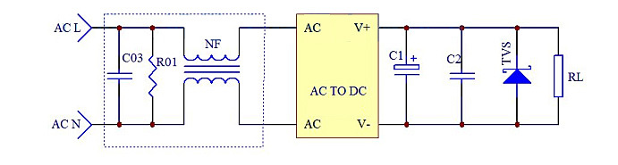 PLF12B Spínaný napájecí zdroj AC-DC 220V 12V/1A 1A