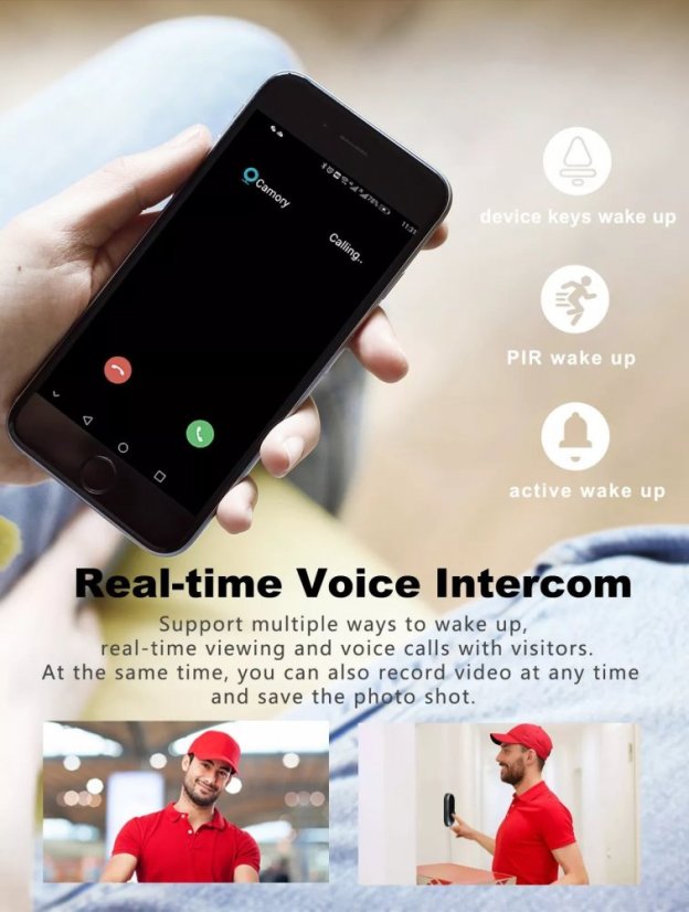 Chytrý video zvonek s Wi-Fi B19WC20 2MP