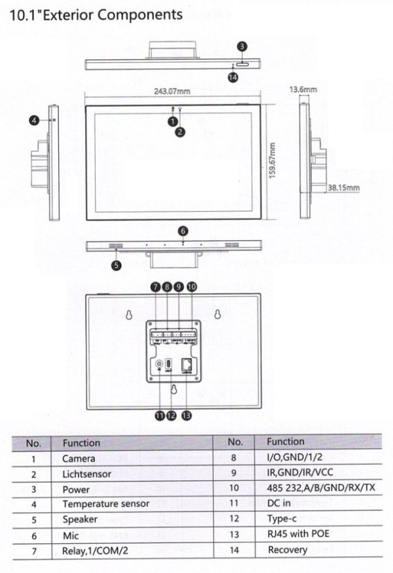 SMT1019 10.1" Průmyslový Tablet s PoE Android 14
