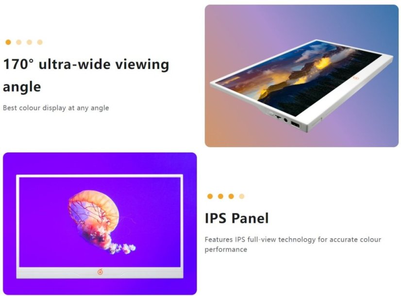 14palcový přenosný displej pro Orange Pi 800