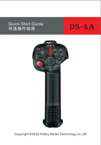 HotRC DS4A - 4kanálový 2,4GHz dálkový ovladač