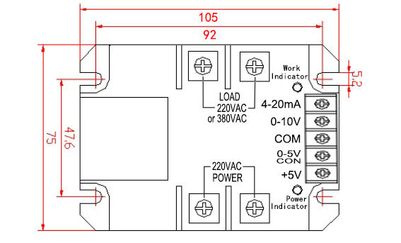S-DTY jednofázový AC regulátor napětí 220/380VAC S-DTY220D10P