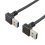 USB 3.0 prodlužovací kabel, zahnutý, samec-samec
