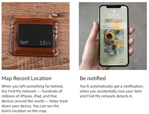 Nutale Air Card E F15X - Bluetooth tracker pro Find My