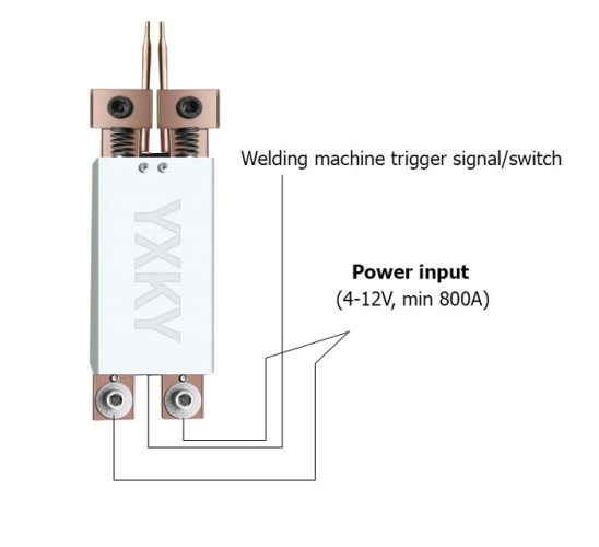 Svařovací kleště pro bodovou svářečku - elektrody pro baterie