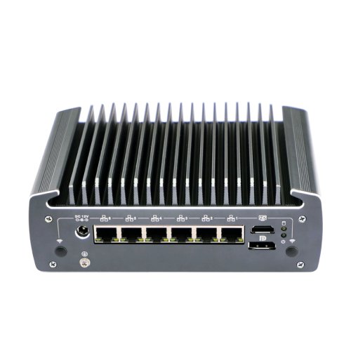 Nano N3061, 6 LAN, bez ventilátorů, průmyslový barebone počítač