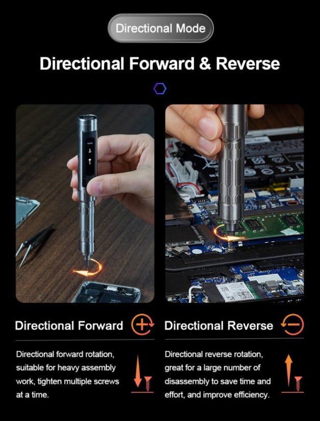 Inteligentní elektrický šroubovák MINIWARE ES15s s řízením pohybu