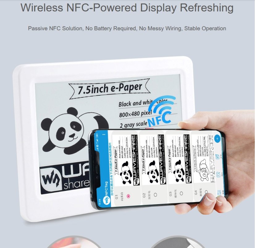 NFC-Powered e-Paper Displej