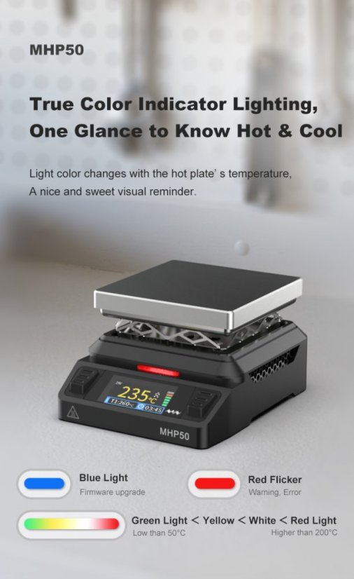 MHP50 Mini Hot Plate Preheater - Přenosná Předehřívací Deska