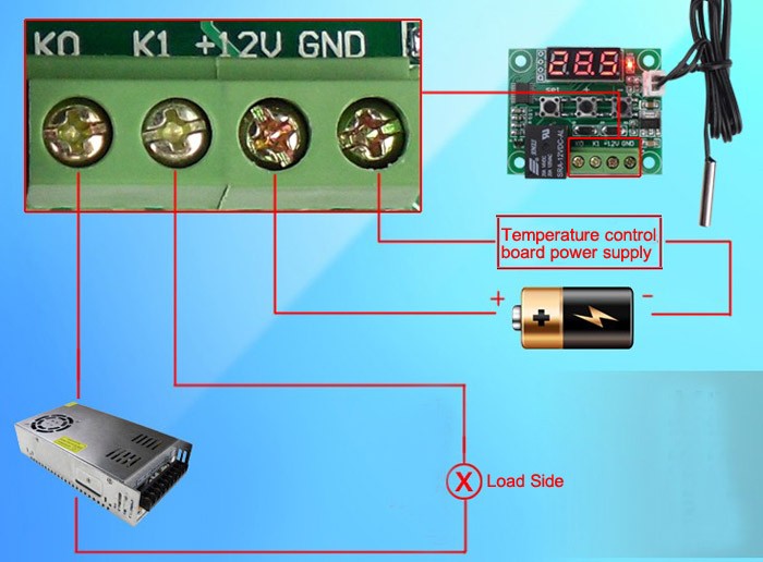 Digital Thermostat XH-W1209 -50 to 110 °C for Cooling and Heating