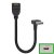 USB 2.0 prodlužovací kabel, samec-samice, zahnutý, 0.5m