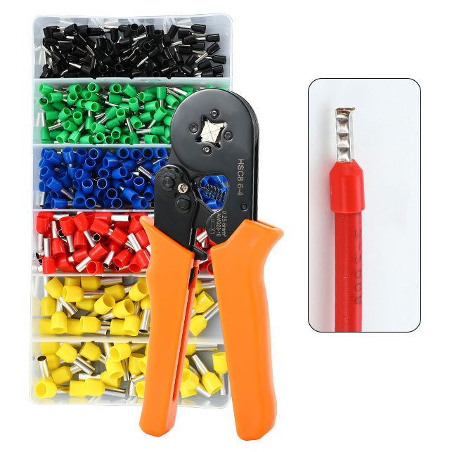 Izolované Krimpovací Dutinky - Sada 450ks s Kleštěmi HSC8 6-4A