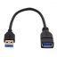 USB 3.0 A (M) - USB A (F) prodlužovací kabel, 20 cm