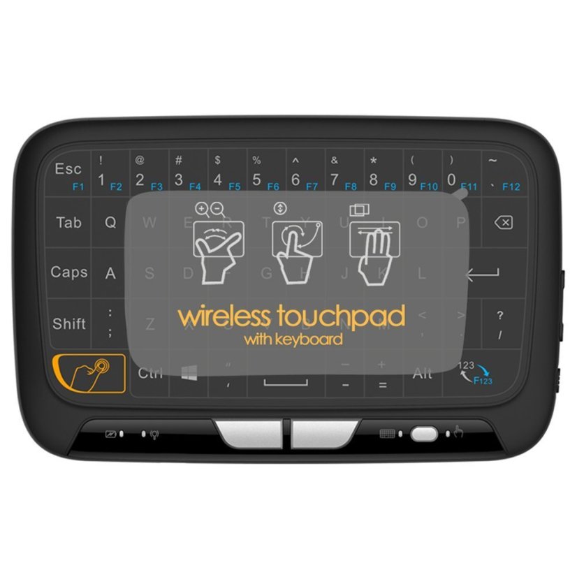 H18 Mini Touchpad Keyboard - Wireless QWERTY Keyboard with Touchpad