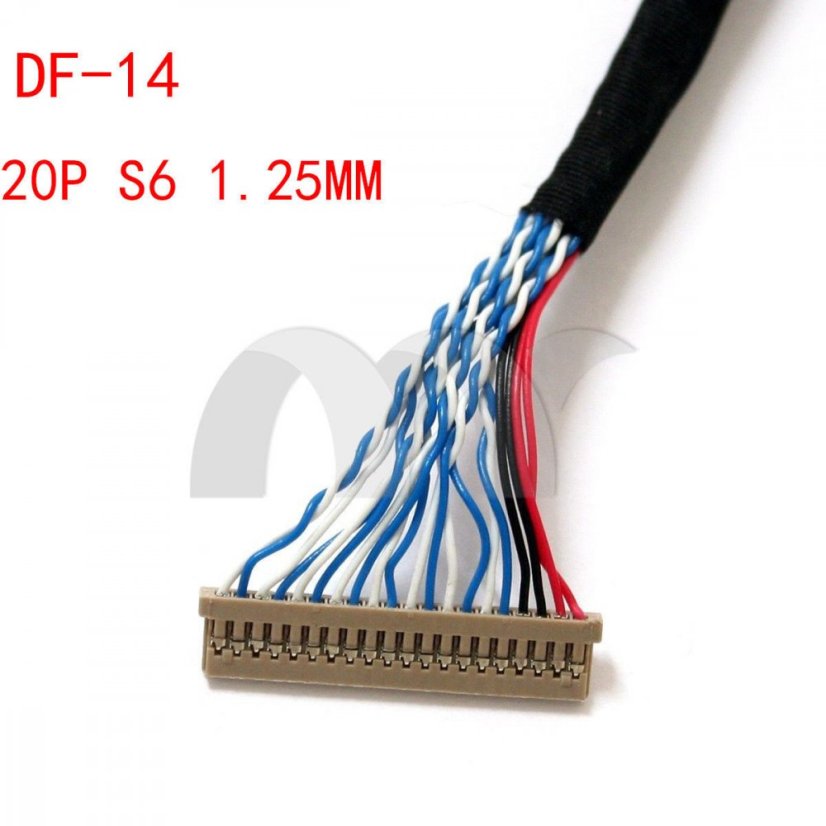 Cable LVDS DF14-20P 2ch 6bit 250mm