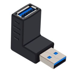Corner USB 3.0 Adapter - L Shape, MALE - FEMALE