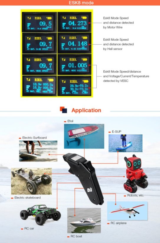 MTSKR1905WF IP67 Dálkové Ovládání pro Elektrické Skateboardy