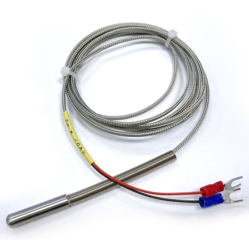 TC typ K termočlánkové teplotní čidlo 7x30mm s kovovým opředením