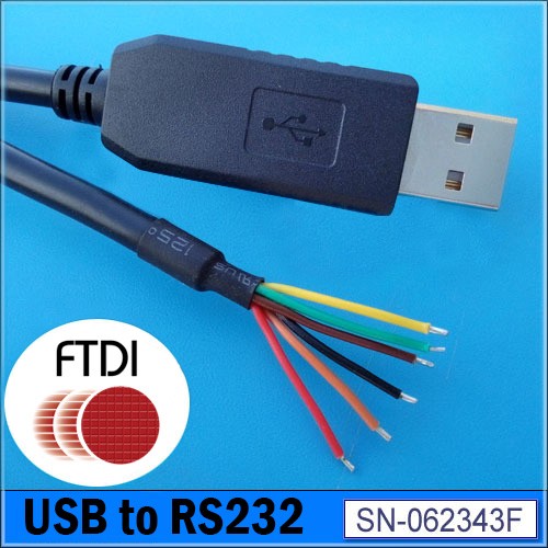 Original USB to RS232 Serial Cable with FTDI Chip