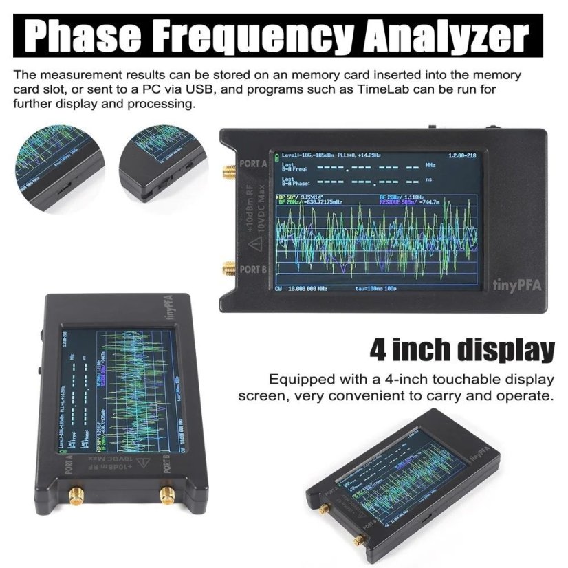 tinyPFA - Portable Phase and Frequency Analyzer