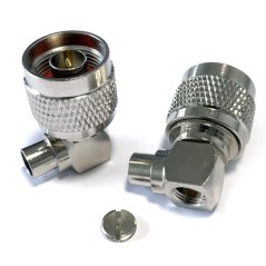 N-JWB5 N-type RF konektor, spájkovanie, RG401, pravý uhol