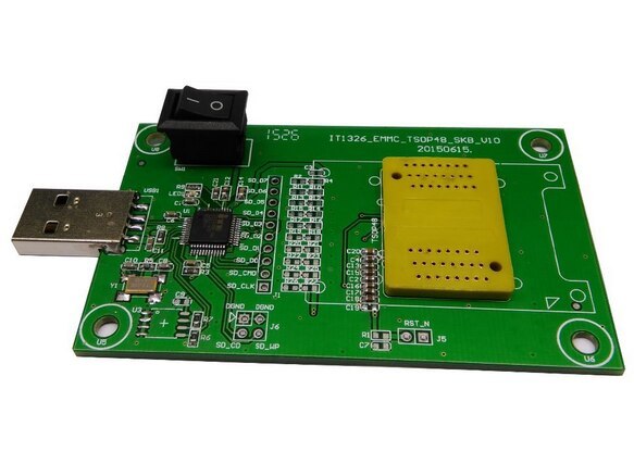 Programátor USB eMMC a NAND Flash