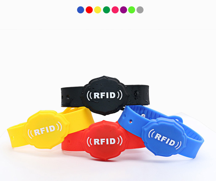 ID033 T5577 125kHz RFID Silikonový Náramek pro Polohování a Přístup - Barva: Modrá