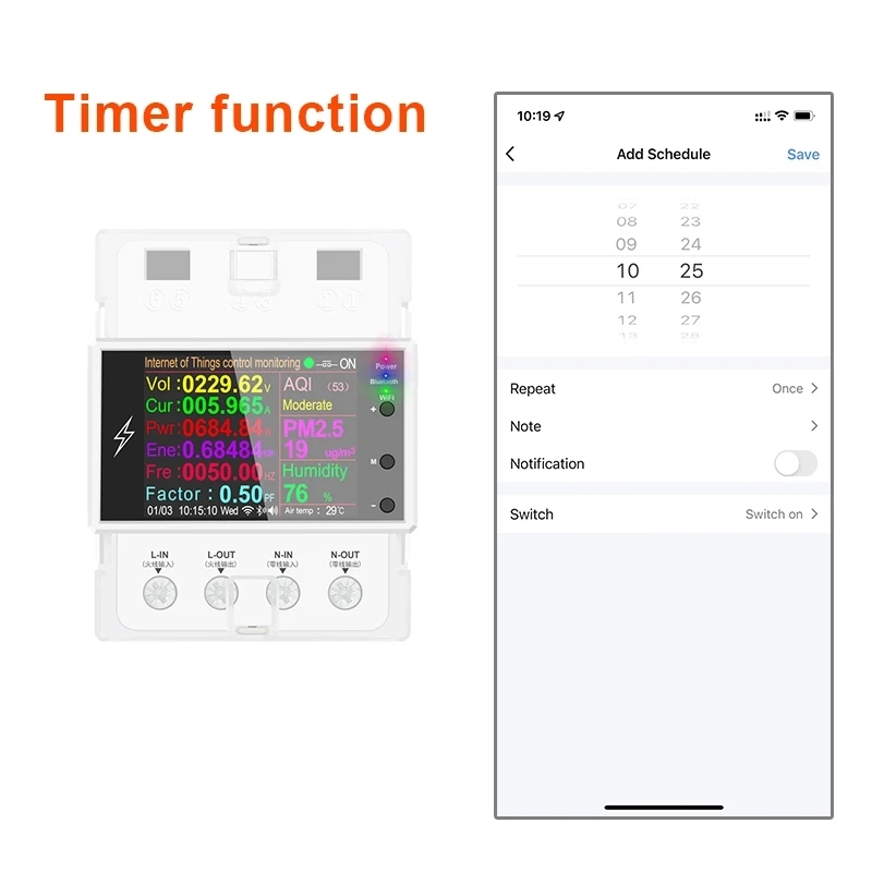 Chytrý WiFi elektroměr AC 220V 100A AT4P
