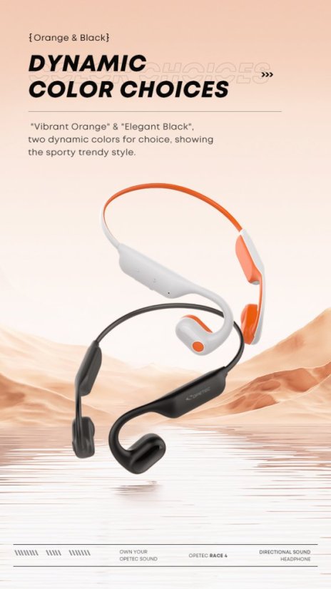 OPENTEC Race 4 open-ear sluchátka – Bezdrátová sportovní sluchátka