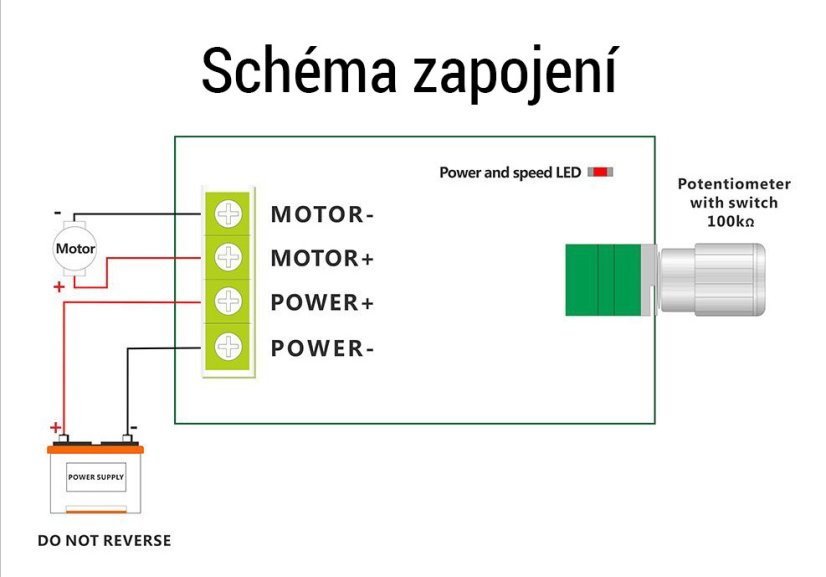 PWM Regulátor otáček pro DC motory 6V-28V 3A