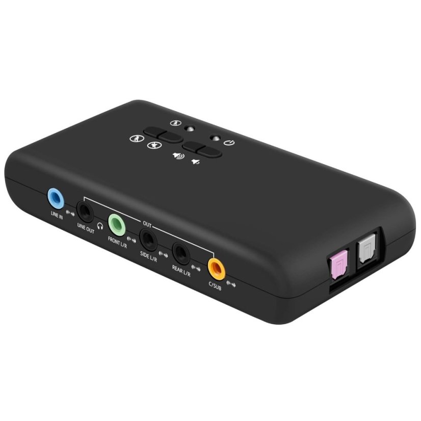 YEY 7.1 USB externí zvuková karta s 8CH DAC a 2CH ADC