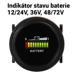 Digitální indikátor stavu baterie RL-BI002 pro 12V, 24V, 36V, 48V a 72V