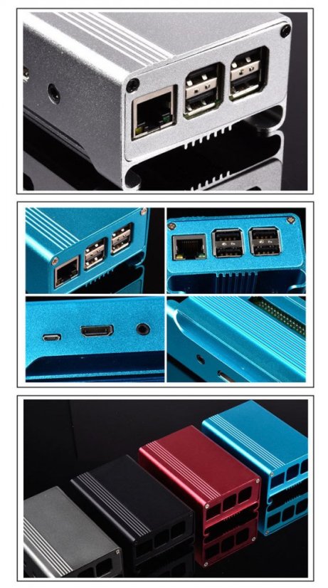 Aluminium Case for Raspberry Pi 3 Model 3B/2B/B+