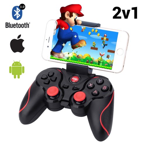 A8 Bluetooth ovladač a gamepad s držákem pro mobil