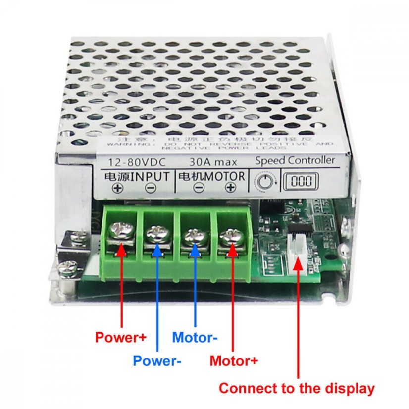CCM6DS-T 12V-80V 30A LCD PWM Regulátor pro DC Motory