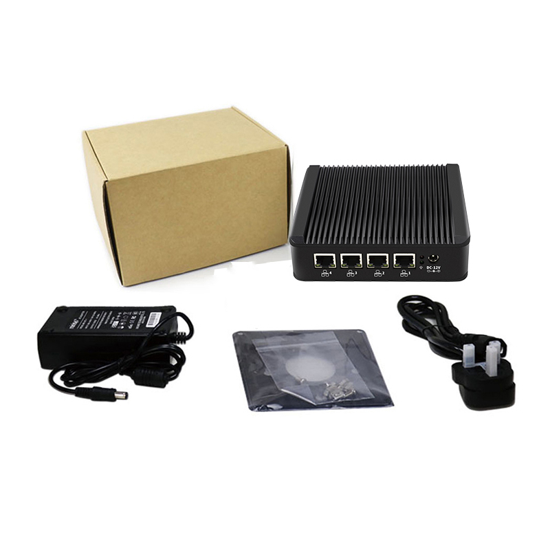 N25 Mini PC s Intel Celeron J4125 a 4 LAN porty, bezventilátorový barebone