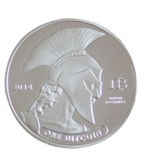 Strieborná minca Bitcoin TITAN 40mm
