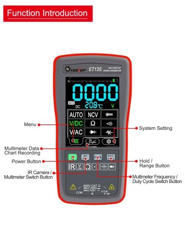 TOOLTOP ET13S 2v1 termokamera a multimetr