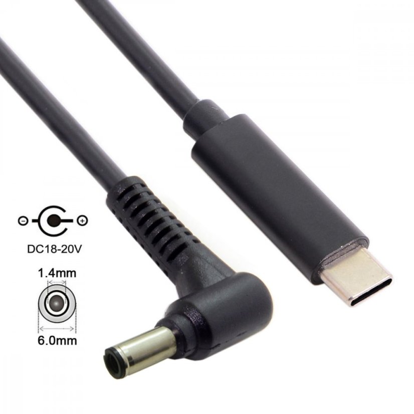 Kabel typu C na 6x1.4mm napájení - UC-216-6014mm