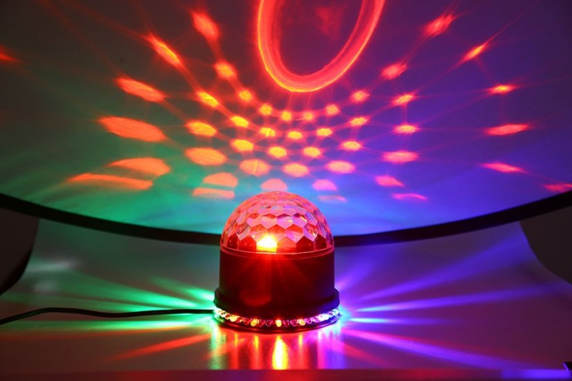 RGB LED Crystal Ball ES-01 - Rotating Disco Light