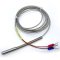 TC typ K termočlánkové teplotní čidlo 7x30mm s kovovým opředením