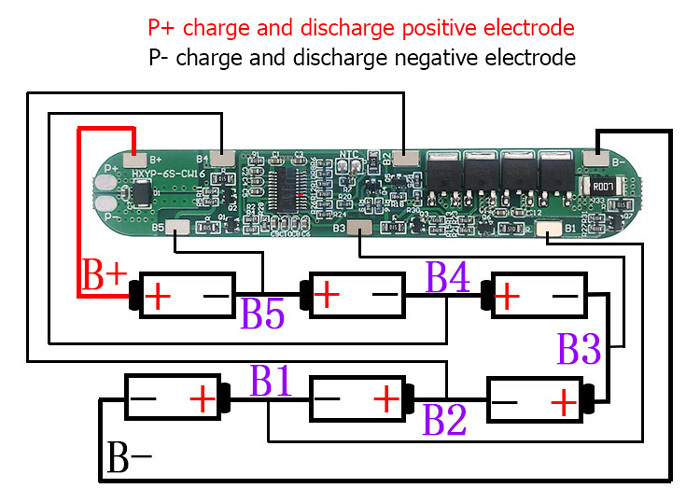 BMS HXYP-6S-CW16 6-Cell 24V 10A