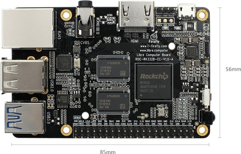 ROC-RK3328-CC Renegade - Ultra-kompaktní open-source základní deska