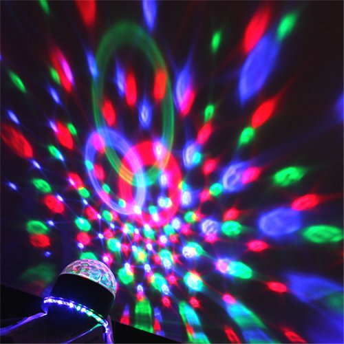 RGB LED Křišťálová koule ES-01 - Otočné Disco Světlo