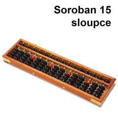 Luxusní japonské počítadlo - Soroban s 15 sloupci